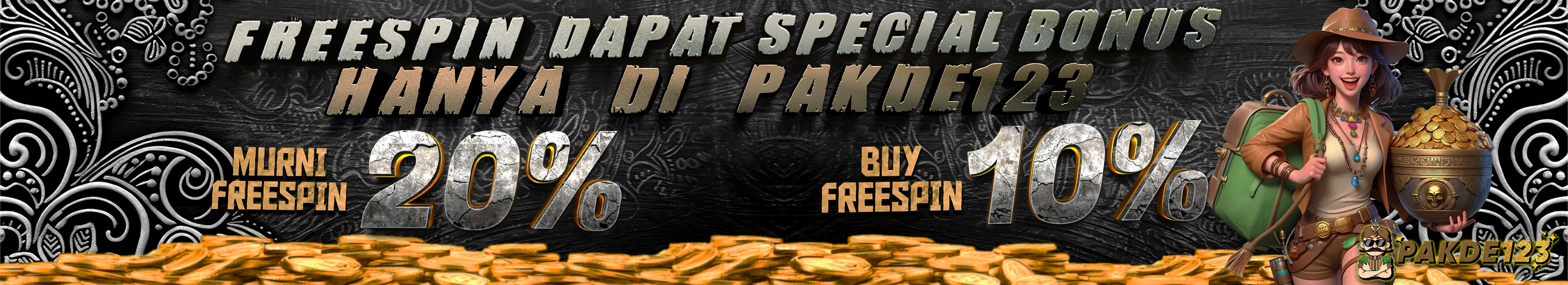 BONUS MURNI FREESPIN 20 & BONUS BUY FREESPIN 10%